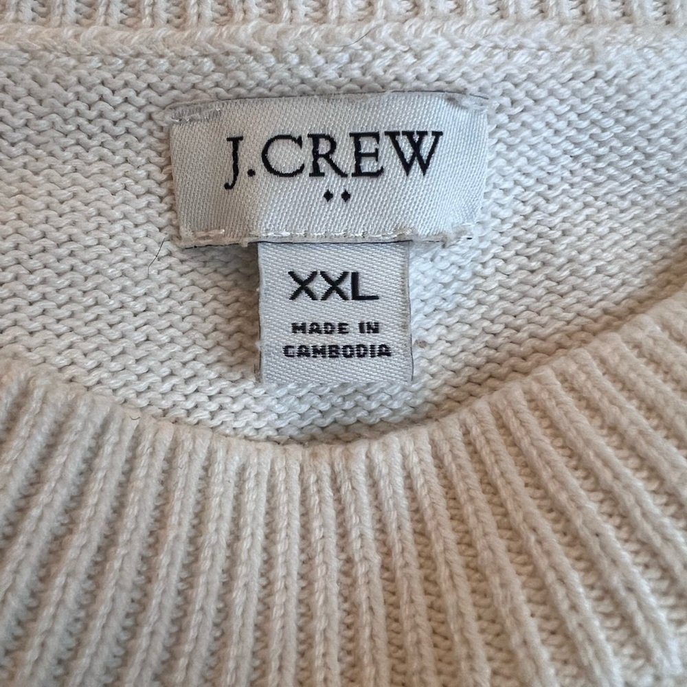 J. Crew Women Fair Isle‎ Snowflake Crewneck Cotton Sweater Ski Lodge Apres Knit - Picture 4 of 4